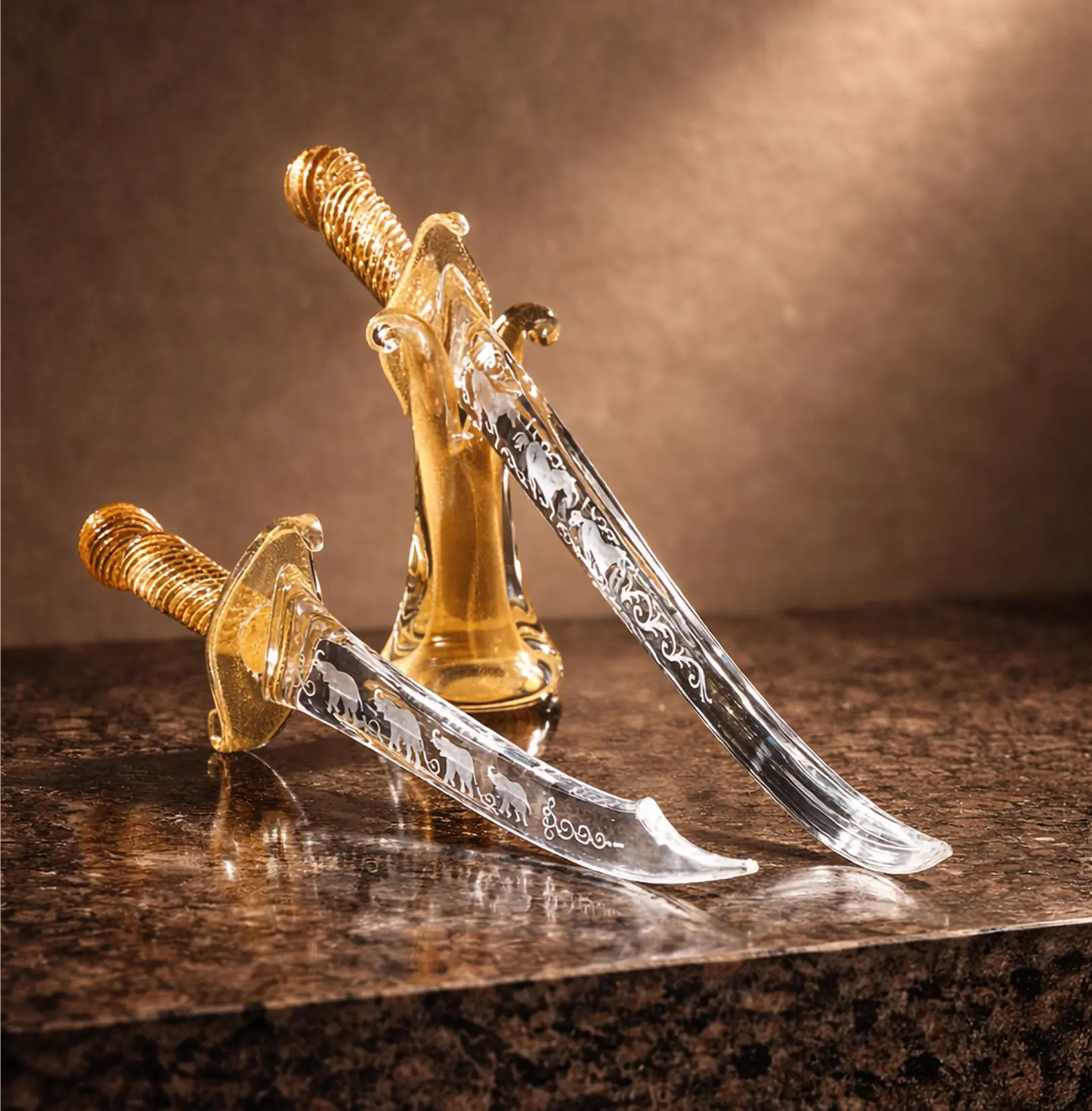 Dagger & Sword Califfo with Hand Engraving – Art Sculptures